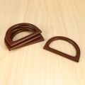 OYPFXMI 20PCS D-Shaped Wooden Purse Handles, Wood Replacement Handles for DIY Bag Purse Handbags Clutch Making (Brown). 