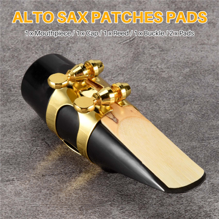 Alto%20Sax%20Saxophone%20Mouthpiece%20Plastic%20with%20Cap%20Metal%20Buckle%20Reed%20Mouthpiece%20Patches%20Pads%20Cushions%20-%20Image%205