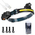 COB Headlamp LED Sensor Headlight Flashlight USB Rechargeable Head Lamp Torch 6 Lighting Modes Work Light. 