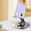 Mobile Phone stand for Desk/Bed,360° Degree Rotating,adjustable Foldable Cell Phone Holder,Aluminum Office Desk Accessories All Phones. 
