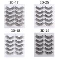 SKONHED 5 Pairs Eye Makeup Tools Thick Cross Wispy False Eyelashes Natural Long Eye Lash Extension 3D Soft Mink Hair. 