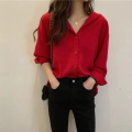 Basic Plain Formal Shirt for Women Short Sleeve Slim Fit Business Casual Top in Classic Colors. 