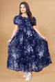 Women's Maxi Dress Long Purple Blue Color Gown Eveningwear. 