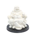 White Laughing Buddha Statue - 9inch. 