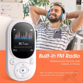 64GB Clip MP3 Player with Bluetooth 5.3, Lossless Sound, FM Radio, Voice Recorder, Supports Up to 128GB TF Card White. 