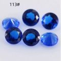 Synthetic Ruby Spinel 1.0~3.0mm 50pcs Black Nano Round Shape 5# Corundum Loose Cubic Zirconia Beads Stone AAAAA DIY. 