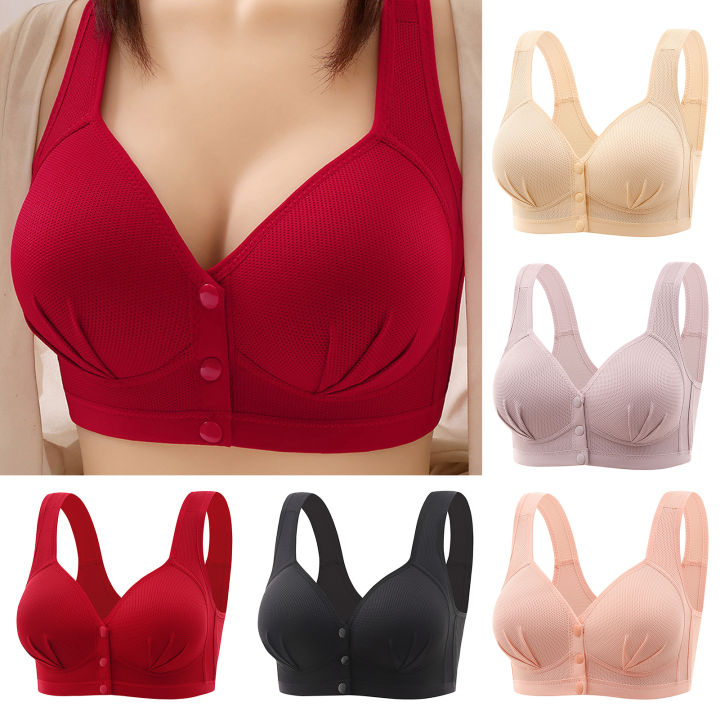 Oufeiton%20Comfortable%20Underwear%20Comfortable%20Wireless%20Front%20Closure%20Vest%20Style%20Bra%20for%20Mid-aged%20Women%20B/c%20Cup%20Push-up%20Seamless%20Plus%20Size%20Underwear%20-%20Image%205