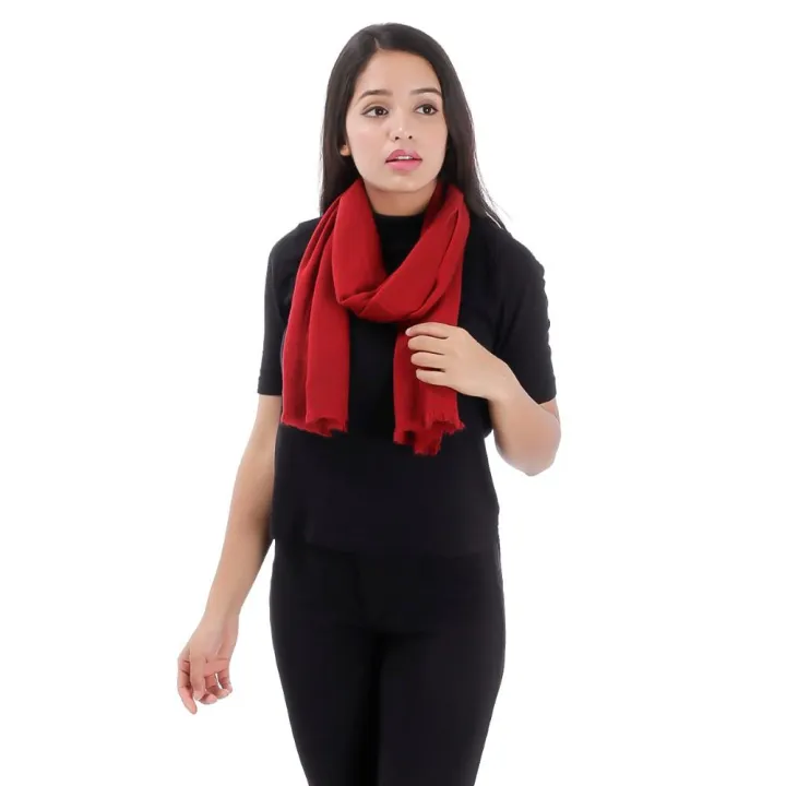 Cherry%20Red%20Pattern%20Designed%20Scarf%20For%20Women%20-%20Image%203