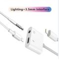 iPhone  Adapter to 3.5mm Aux Jack Earphone Splitter Adapter Charger Cable. 