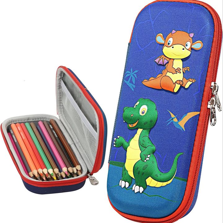 Storage 3D Dino Pen Case Pencil Box Stationery Organizer for Kids School Supplies Cat Dinosaur
