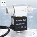 CO2 Solenoid Valve 12V Low Temperature Automatic Control Double Head Regulator for Aquarium for Fish Tank Waterproof EU EU Plug. 