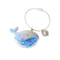 Whale Keychain Small Resin Blue Whale Keyring Pendant Colorful Animal Ornament For School Bag Cell Phone Cute Wallet Decoration. 