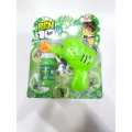 Ben 10 Bubble Gun No Battery Needed Includes Bubble Liquid All Green Color. 