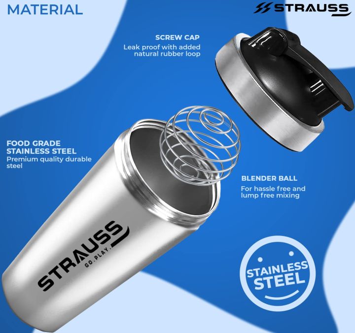 Strauss%20Stainless%20Steel%20Shaker%20Bottle%20739%20ML%20for%20Protein%20Shake,%20100%25%20Leakproof%20,%20Ideal%20for%20Protein,%20Pre%20Workout,%20BCAAs%20&%20Water%20-%20Image%207