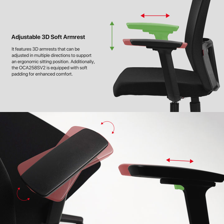 Fantech%20OCA258SV2%20Office%20Chair%20%20Mesh%20Modern%20Revolving%20Wheels%20With%20Adjustable%20Armrest%20Headrest%20Comfortable%20Executive%20Chair%20-%20Image%204