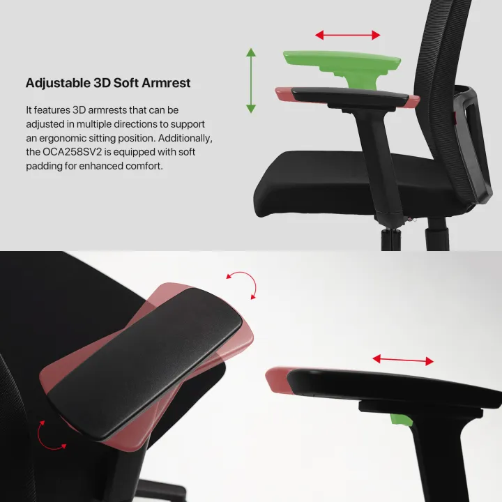 Fantech%20OCA258SV2%20Office%20Chair%20%20Mesh%20Modern%20Revolving%20Wheels%20With%20Adjustable%20Armrest%20Headrest%20Comfortable%20Executive%20Chair%20-%20Image%204