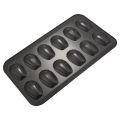 fasdaga 4 Packs Non-Stick Madeleine Pot, Baking Mold 12 with Shell Cake Baking Tray Chocolate Non-Stick Baking Tray. 