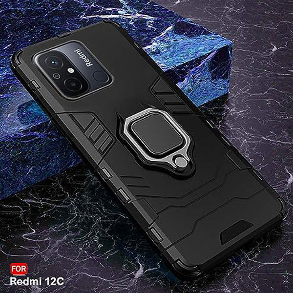 Tough%20Armor%20Bumper%20Back%20Case%20Cover%20for%20Mi%20Redmi%2012C%20%7C%20Ring%20Holder%20&%20Kickstand%20in-Built%20%7C%20360%20Degree%20Protection%20Back%20Case%20Cover%20Black%20-%20Image%205