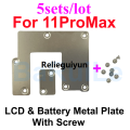 Relieguiyun 【ToyHorizon】5Set LCD Battery Metal Cover Plate and Screws iPhone 11 13 14 15 Pro Max 12 Mini Inner Metal Bracket Clip Plate Screw Bargain price. 
