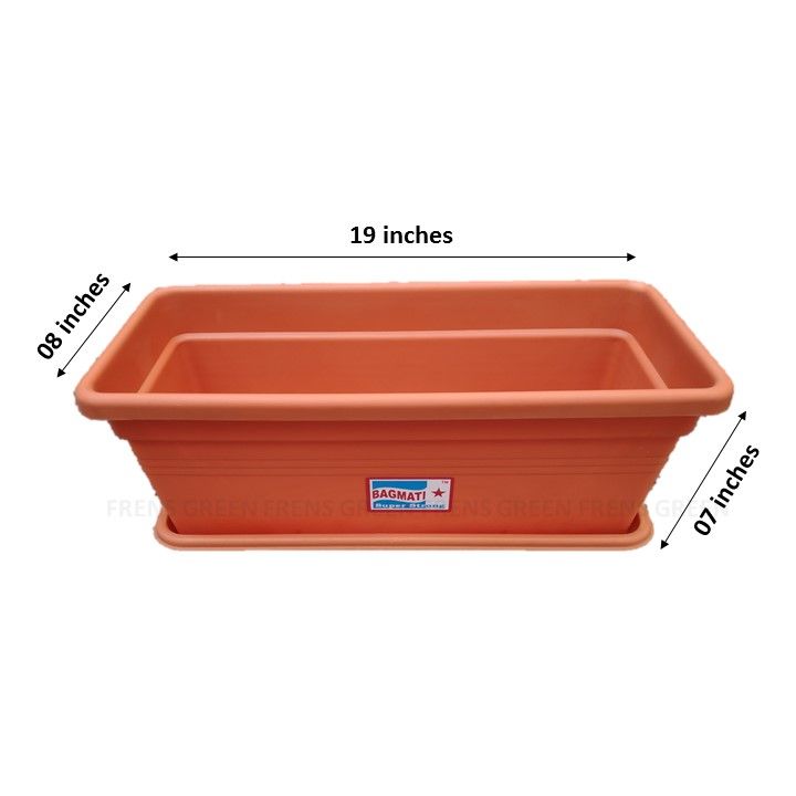 Bagmati%20Orange%20Rectangle%20Flower%20Pot%20/%20Gamala%20With%20Plate%20-%20Large%20-%20Image%203