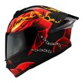 Spyder Spike 2 Neo Fuego Full Face Single Visor Helmet With Night Vision Visor. 