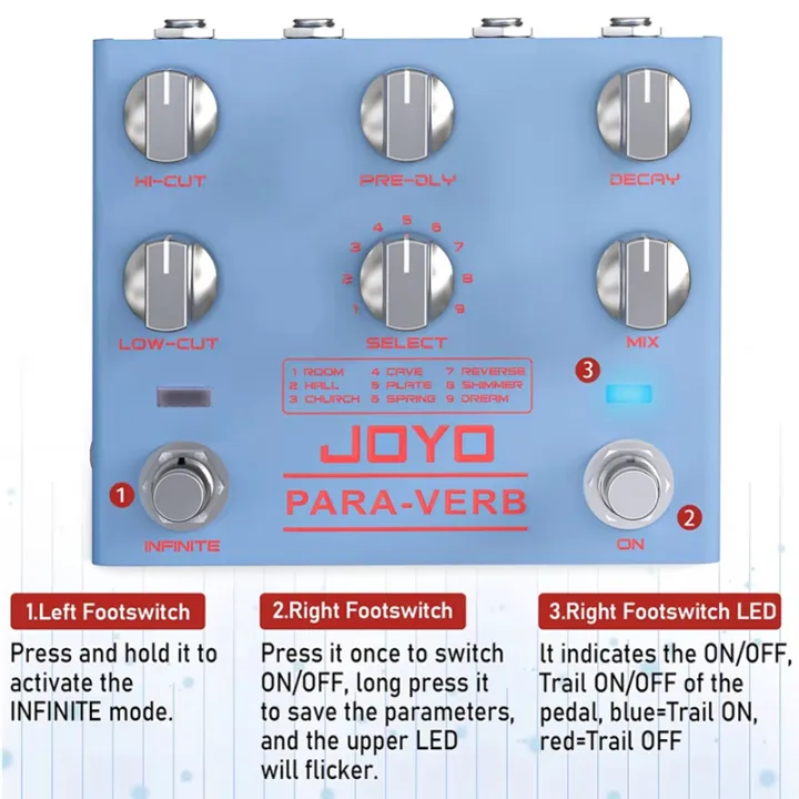 -31%20Guitar%20Effect%20Pedal%20Stereo%20Input/Output,9Reverb%20Types%20Studio-Grade%20Sound%20Quality%20-%20Image%205