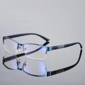 Anti Blue Reading Glasses Men Half-frame Glasses Business Style Male Eyeglasses For Old People Glasses With Grade +100~+400. 