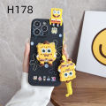 Patrick Star Casing iPhone 16 15 Pro Max 15 Pro 15 Plus 15 14 Pro Max 14 Pro 14 Plus 14 Cartoon SpongeBob SquarePants Lanyard Strap Silicone Shockproof Phone Case. 