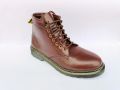 Brown Leather Boot Martin For Boys With Premium Quality. 