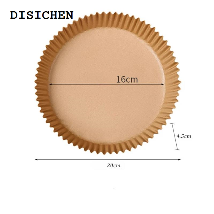 DISICHEN%20New%2050pcs%20Air%20Frying%20Pan%20Disposable%20Wood%20Pulp%20Parchment%20Paper%20Cheese%20Cake%20Pad%20Air%20Frying%20Pan%20Baking%20Paper%20Air%20Frying%20Pan%20Accessories%20-%20Image%204