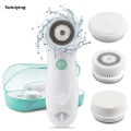 Sutuiying Waterproof Rotating Silicone Facial Cleansing Brush Remove 2025 New Blackhead Pore Cleaning Electric Face Beauty Brush. 