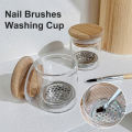 1Pcs Nail Brushes Washing Cup Water Cleaner Easy Cleaning Portable Brush Mesh Layers Washer For Nail Art Sequins Cologo. 