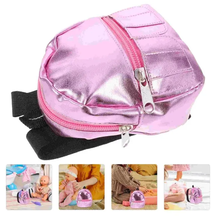 Dollhouse%20Decor%20Pink%20Doll%20Backpack%20PU%20Glitter%20Girl%20Schoolbag%2018inches%20Doll%20Backpack%20Kawaii%20Handmade%20Mini%20Knapsack%20Dolls%20Accessories%20-%20Image%208