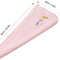 Coral Fleece Ladies Hair Towel Set, Soft Dry Hair Towel with Embroidery for Children and Women | Comfortable and Absorbent. 