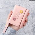 WeihonghunfeiFifty percent discount Factory Outlet 2024 Korean version of the new ladies' purse short creative fashion purse student buckle coin purse. 