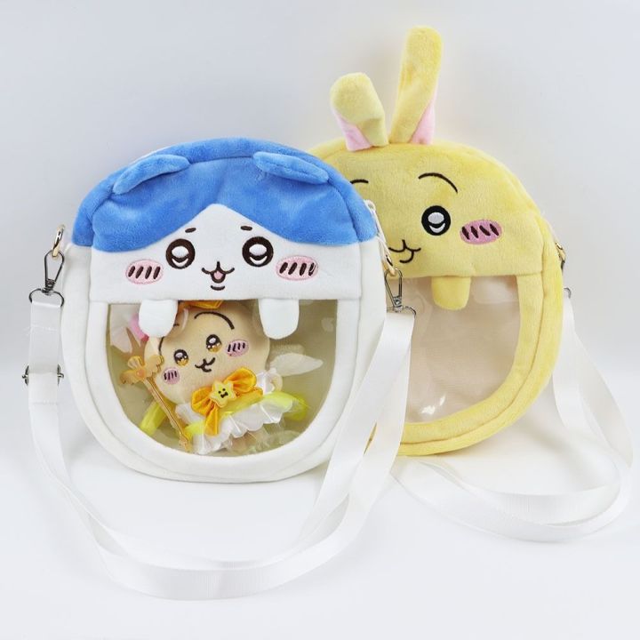 Cute Plush Shoulder Messenger Bag Usaki Hachiware Crossbody Bag Cartoon Transparent Chiikawa Bag Women