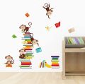 Monkey Wall Decals Animals Kids Learning Wall Stickers Baby Nursery Bedroom Living Room Wall Decor. 