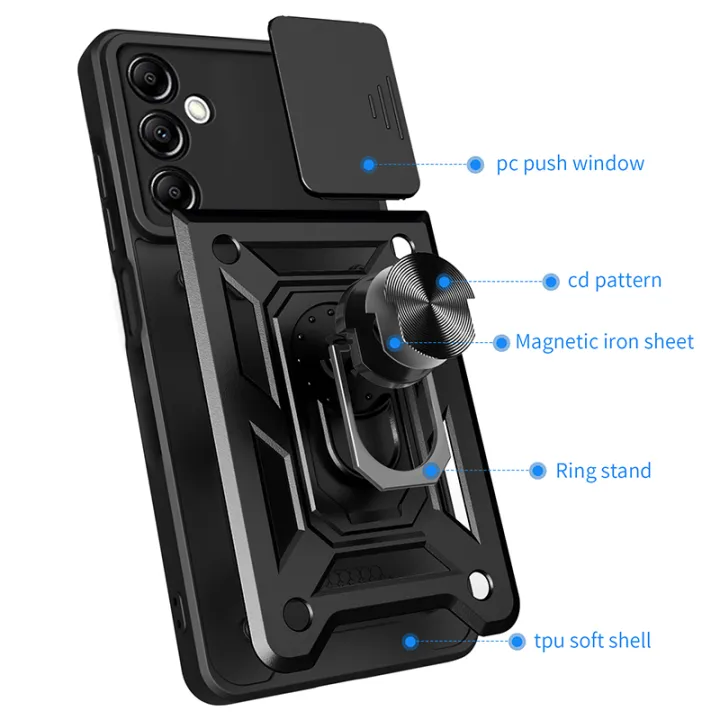Vantime%20for%20Samsung%20Galaxy%20A24%204G%20Case%20Stand%20Slide%20Lens%20Cover%20Shockproof%20Hard%20Phone%20Back%20Casing%20-%20Image%205