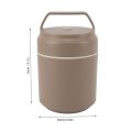 Practical 304 Stainless Steel Round Lunch Container 420ml Insulated Food Storage Portable Lunch Box For Office. 