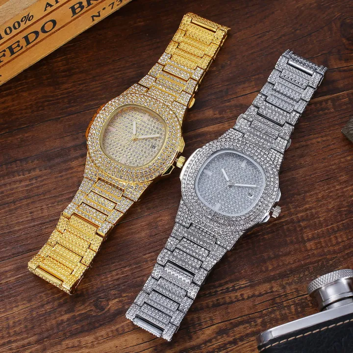 %E3%80%90popular%20bestseller%E3%80%91Hip-Hop%20Punk%20Watch%20Set%20with%20Diamond-Encrusted%20Alloy%20Steel%20Watch%20Large%20Dial%20%202pc%20et%20Full%20Diamond%20%5BTop-notch%20quality%5D%20-%20Image%204