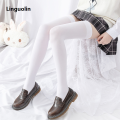 Linguolin Silicone Non-slip Long Stockings Over The Knee Socks Japanese Uniforms White Stockings Are Thin and Tall Thigh Socks. 