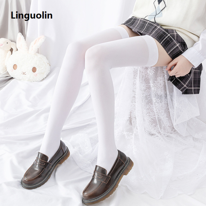 Linguolin%20Silicone%20Non-slip%20Long%20Stockings%20Over%20The%20Knee%20Socks%20Japanese%20Uniforms%20White%20Stockings%20Are%20Thin%20and%20Tall%20Thigh%20Socks%20-%20Image%204