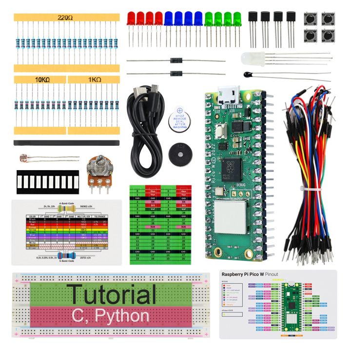 Freenove Basic Starter Kit for Raspberry Pi Pico 1 2 W, 386-Page ...