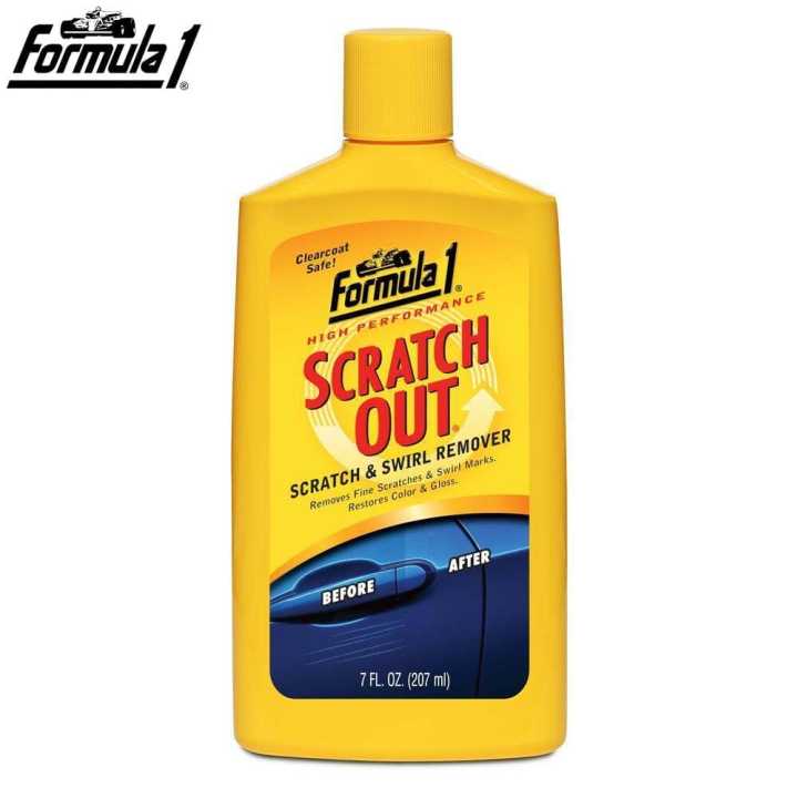 Scratch Remover  |Formula1 Scratch Out Car Wax Polish Liquid -207ml | Car Scratch Remover for All Auto Paint Finishes | Polishing Compound for Moderate Scratches, Bird Droppings, Tree Sap & Swirl Remover