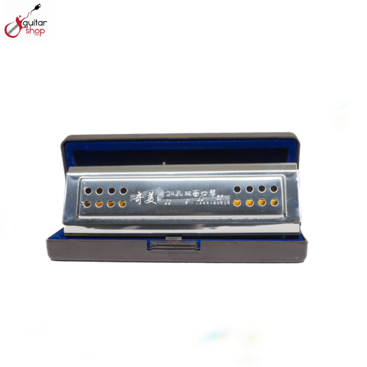 24-Hole Double-Sided C.G Double-Tone Harmonica With Case