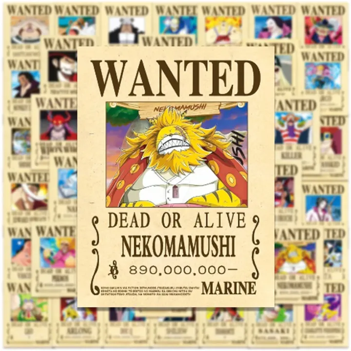 25/50pcs%20One%20Piece%20Wanted%20Stickers%20for%20Scrapbook%20Journal%20Diary%20Laptops%20and%20Cellphone%20Cover%20-%20Image%202