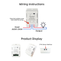 (GGBR)-WiFi Temperature Switch with 2M Sensor Smart WiFi 20A Thermostat Temperature Switch Supports Voice Control. 