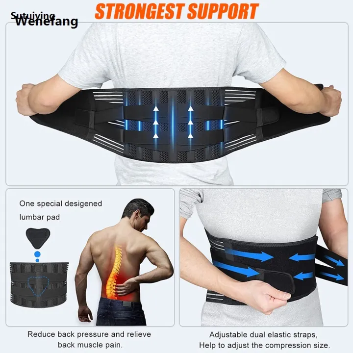 Wenefang%20Sutuiying%201Pcs%20Double%20Pull%20Back%20Lumbar%20Support%20Belt%20Waist%20Orthopedic%20Brace%20Profesional%20Luxury%20for%20Lumbar%20Pad,Injury,Lower%20Back%20Pain%20Relief%20for%20Herniated%20Disc%20-%20Image%205