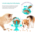 Pet Puzzle Toys Interactive Cat Slow Feeder Windmill Treat Dispensing Dog Toys with Powerful Suction Cup Pet Treat Toy. 
