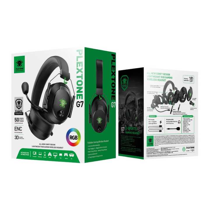 Plextone%20G7%20Flash%20Speed%20RGB%20Chroma%20LED%20Wireless%20Bluetooth%205.1%20Gaming%20Headset%20With%20ENC%20Detachable%20Mic%20For%20E-sport%20Gaming%20-%20Image%202